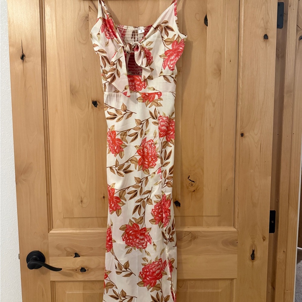 Floral midi slip dress